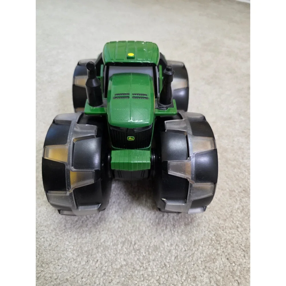 John Deere Monster Treads Lightning Wheels Toy Tractor Green Yellow